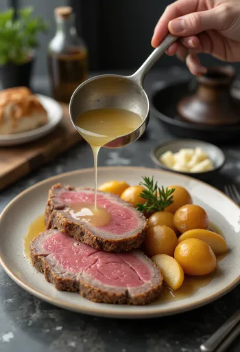 Tafelspitz servito con patate e cren alle mele