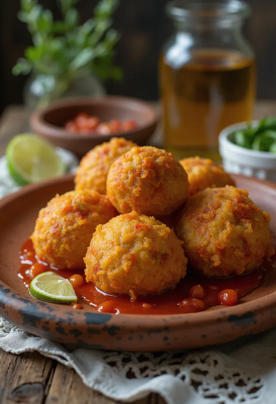Acarajé al peperoncino piccante, piatto brasiliano croccante