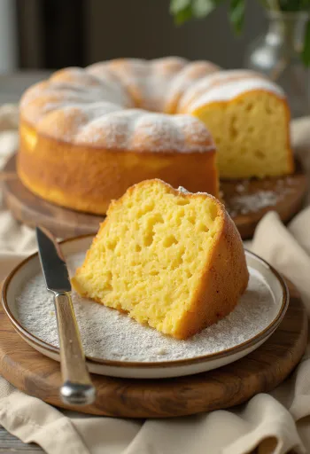 Torta semplice al burro in presentazione semplice
