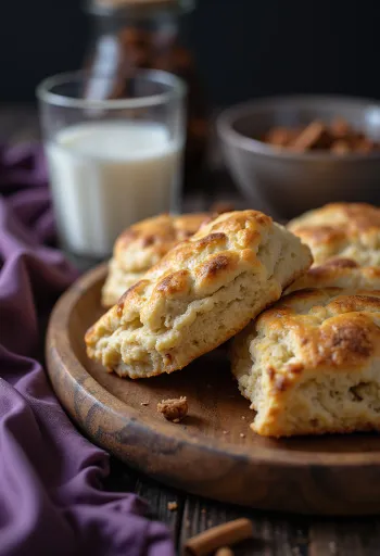 Scones alla cannella serviti