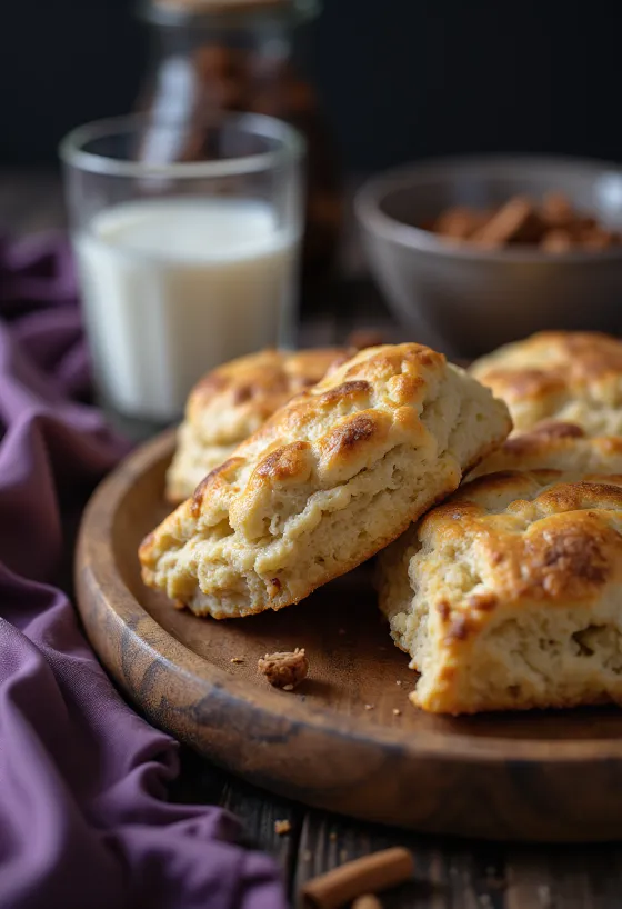 Scones alla cannella serviti