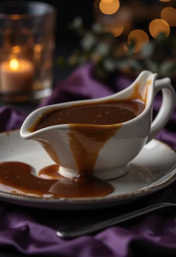 Salsa alla birra scura servita con carni arrosto