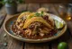 Tacos de Pollo en Mole serviti