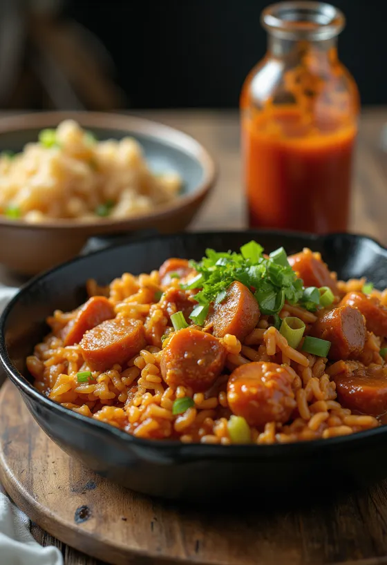 Jambalaya con manzo, peperoni e riso