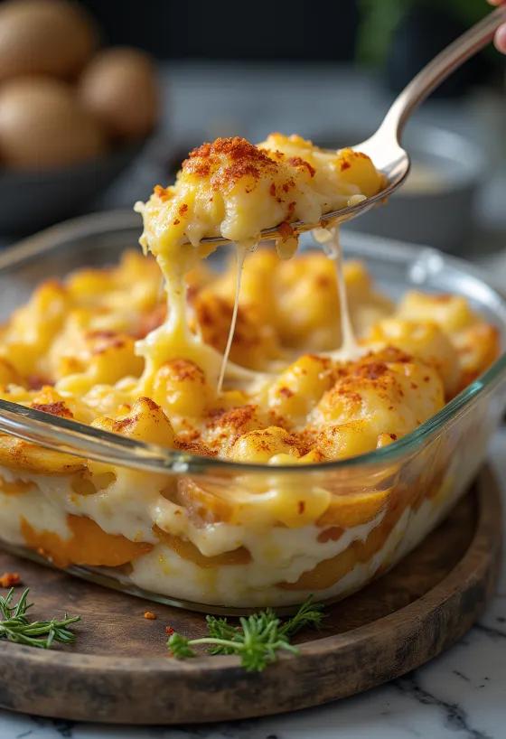 Patate al forno alla ungherese vegane servite con prezzemolo fresco