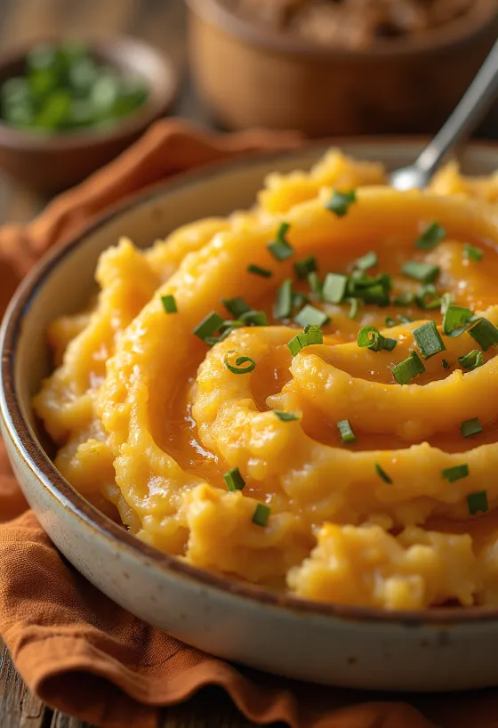 Purè di patate speziato BBQ servito