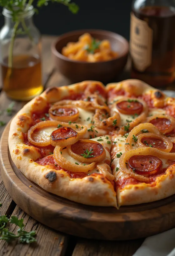 Pizza Diavola con cipolla e peperoncino