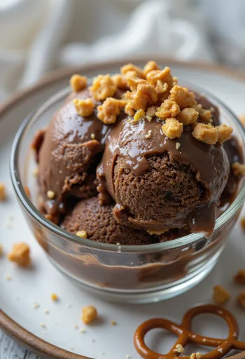 Gelato alla birra servito