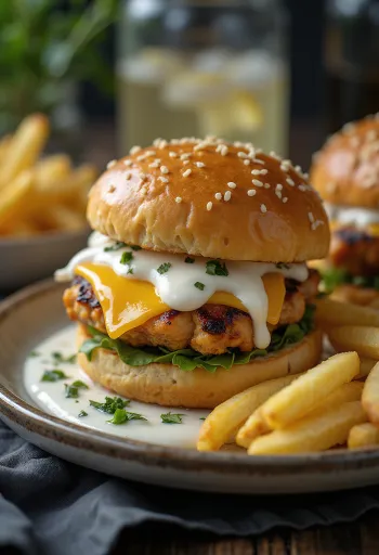 Burger di pollo ranch