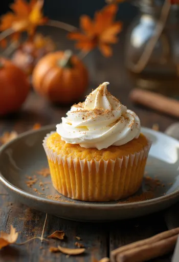 Cupcake alla zucca con crema al mascarpone e cannella