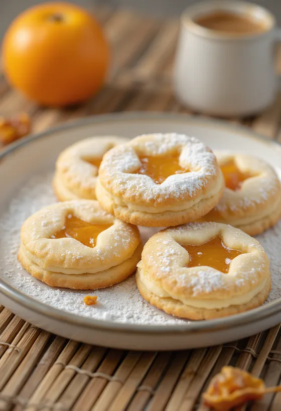 Linzer mele e arancia serviti