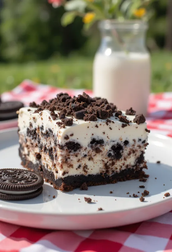 Torta Oreo servita