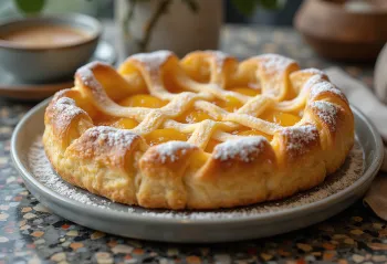 Crostata classica alla marmellata di albicocche, con pasta croccante