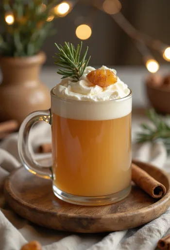 Sidro ai germogli di pino servito in bicchiere