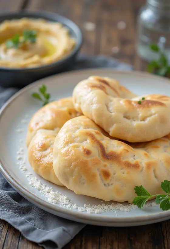 Pita senza glutine appena sfornata su griglia