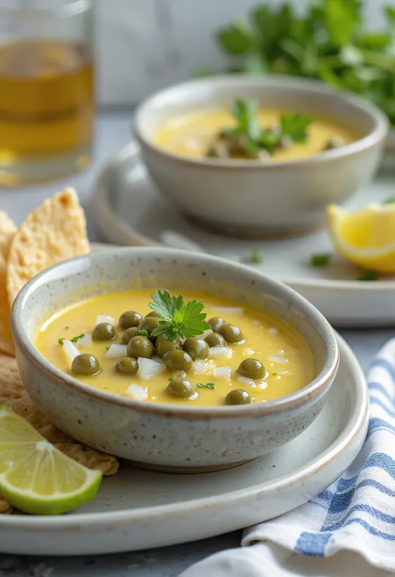 Salsa alla tequila, lime e capperi servita
