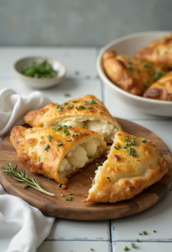 Calzone al cavolfiore appena sfornato