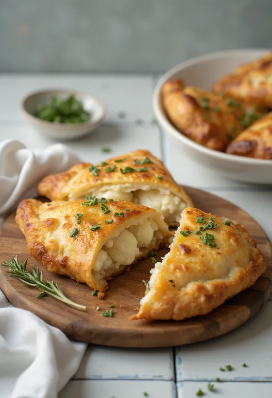 Calzone al cavolfiore appena sfornato