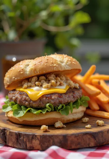 Burger con crema di noci