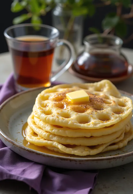 Pancake marocchino Baghrir servito