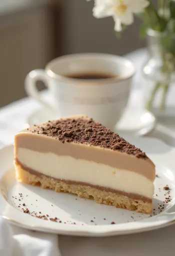 Torta mousse di castagne in presentazione elegante