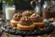 Fette di torrone decorate con Nutella e nocciole