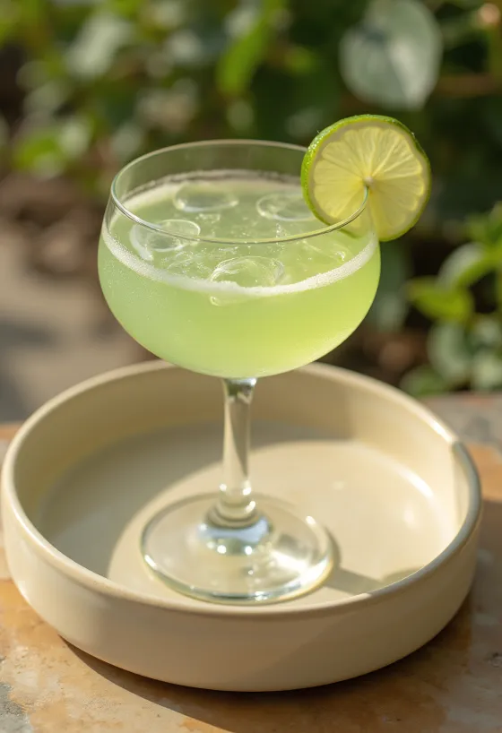Cocktail Daiquiri decorato con fetta di lime