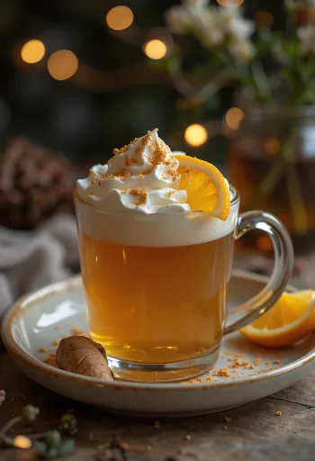 Sidro caldo speziato servito in bicchiere