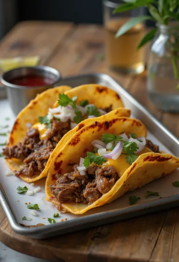 Tacos di Birria di Agnello, agnello speziato messicano in tortilla
