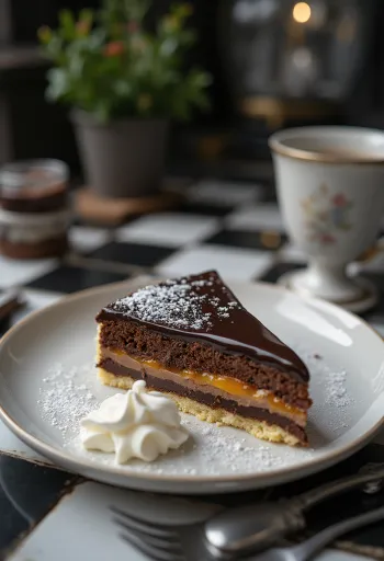 Torta Sacher servita
