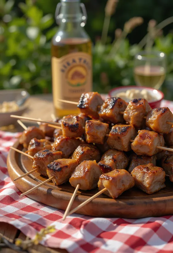 Arrosticini serviti