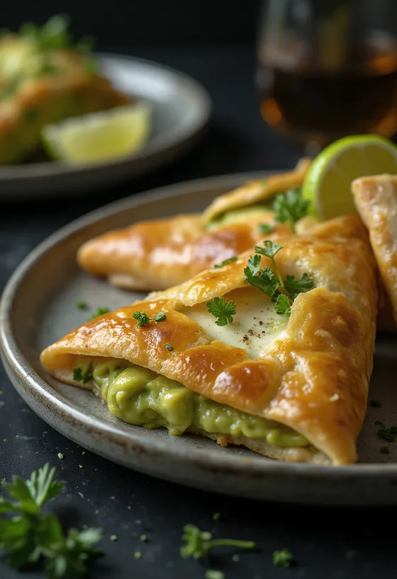 Calzone all'avocado appena sfornato