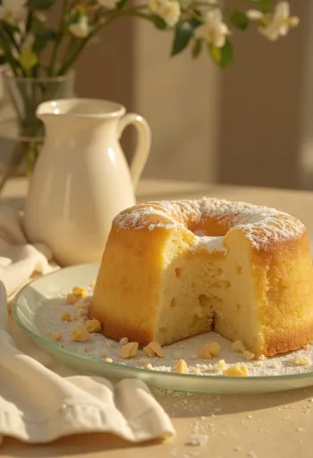 Torta al marzapane senza glutine servita a fette