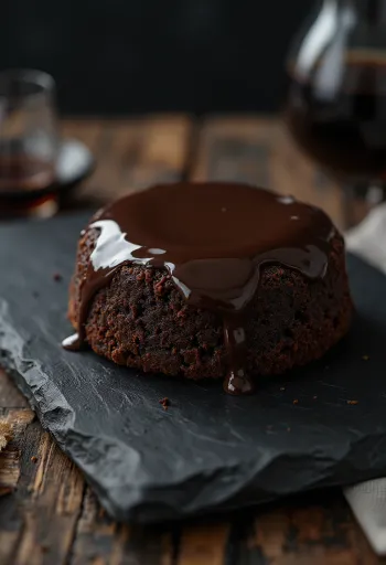 Torta al cioccolato low carb servita
