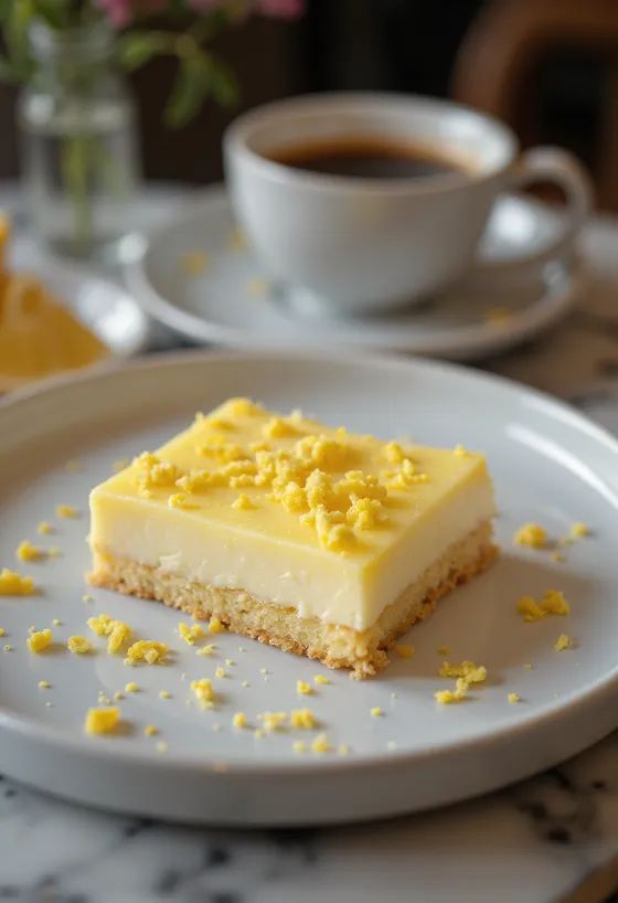 Torta alla ricotta e limone servita