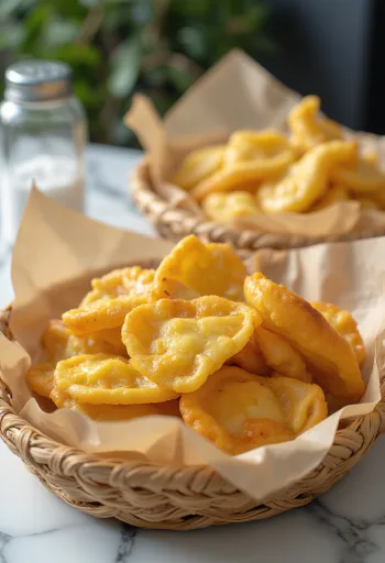 Lángos fritto dorato con panna acida e formaggio grattugiato sopra