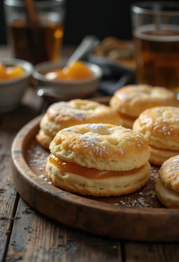 Linzer alla ricotta serviti