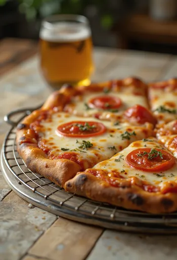 New York Style Pizza con impasto sottile e fette grandi