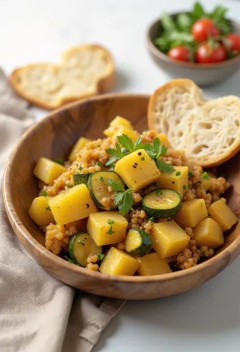 Pyttipanna vegana con verdure fritte e tofu