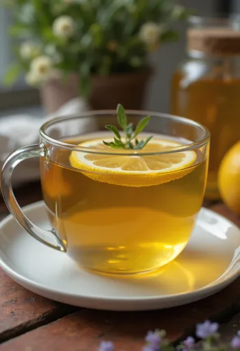 Tisana al tiglio servita fresca