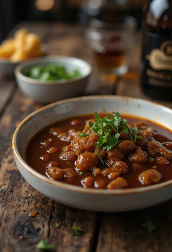 Salsa piccante al tamarindo servita con carni grigliate