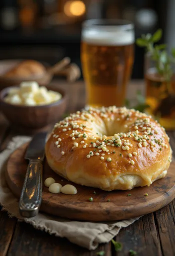 Bagel cioccolato bianco e menta appena sfornato