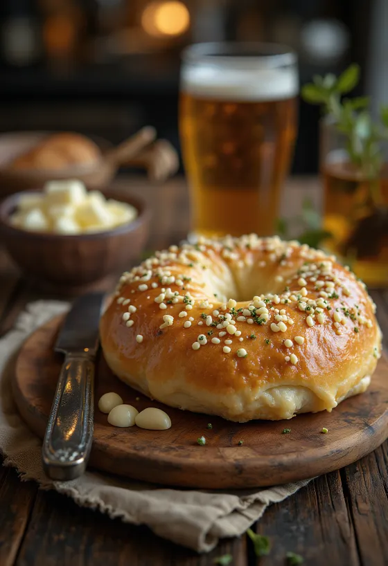 Bagel cioccolato bianco e menta appena sfornato