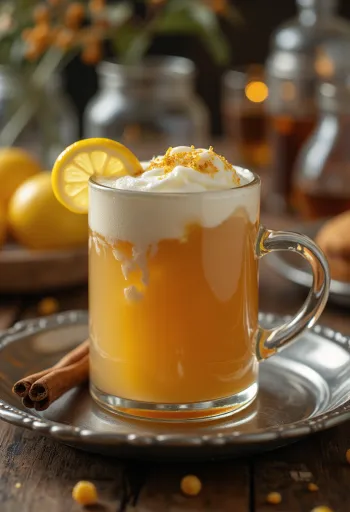 Sidro al tiglio servito in bicchiere