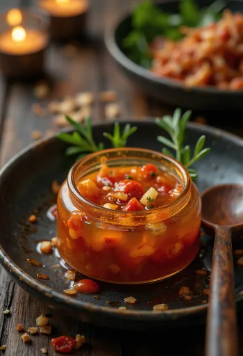 Salsa chili dolce Thai in ciotola