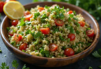 Tabbouleh con pomodoro, menta fresca e prezzemolo
