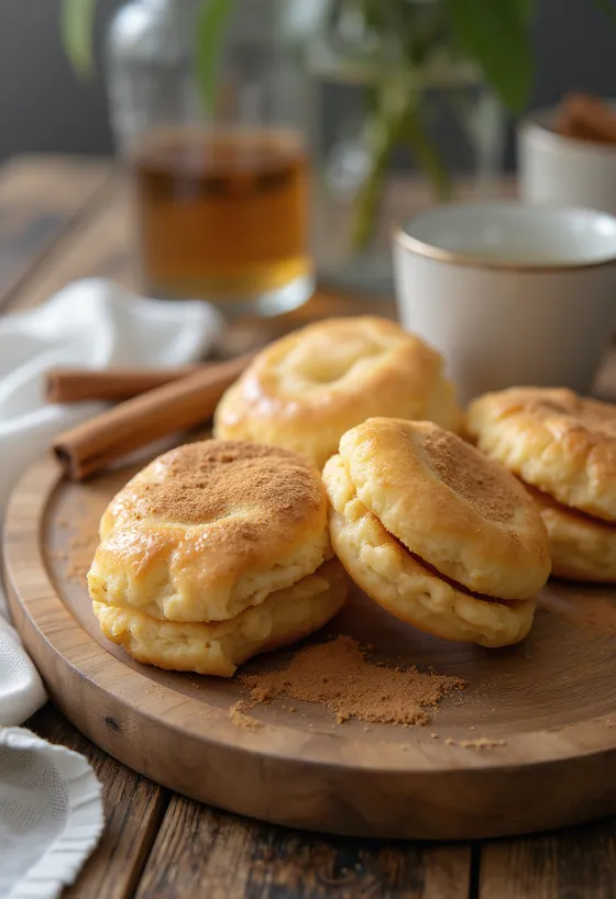 Linzer ricotta e cannella serviti