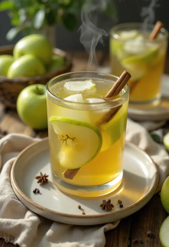 Sidro alla mela verde in tazza