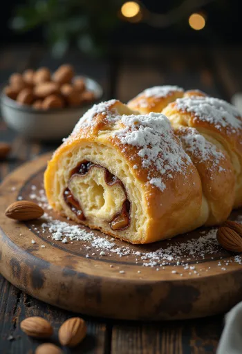 Stollen mandorle affumicate servito