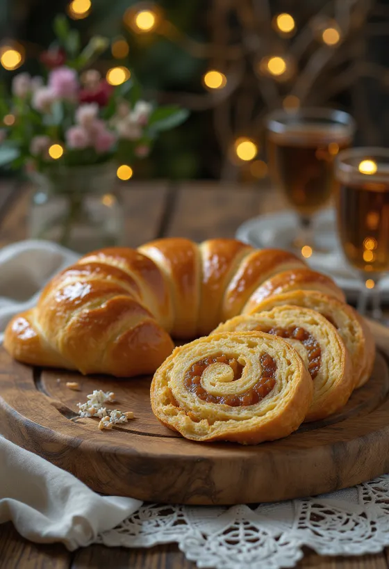 Bejgli al marzapane con crosta dorata e ripieno ricco
